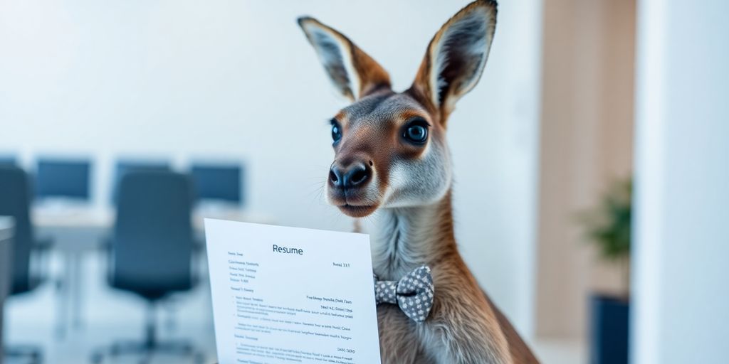 Photo d'un kangourou avec un CV